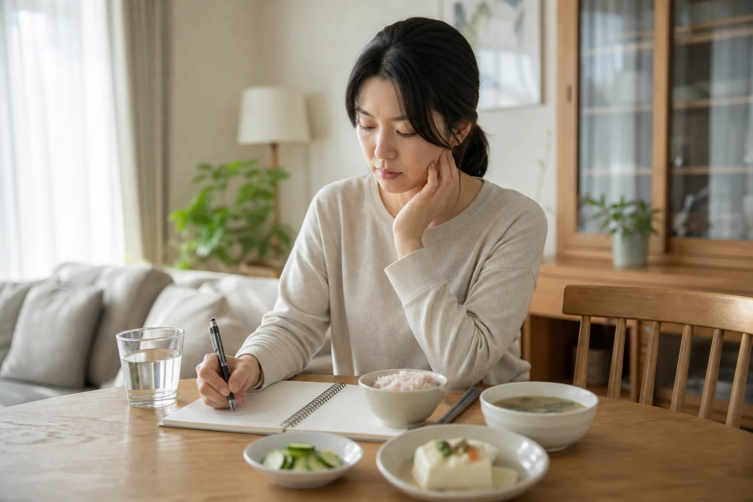 루푸스 환자가 반복되는 피로와 관절통, 검사 기록을 진료실에서 상담하는 장면